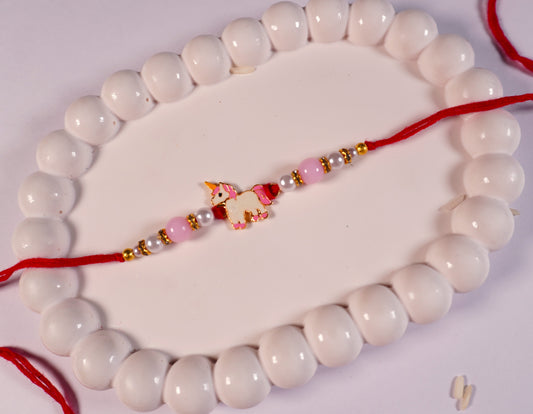 Pink Unicorn Rakhi for Kids