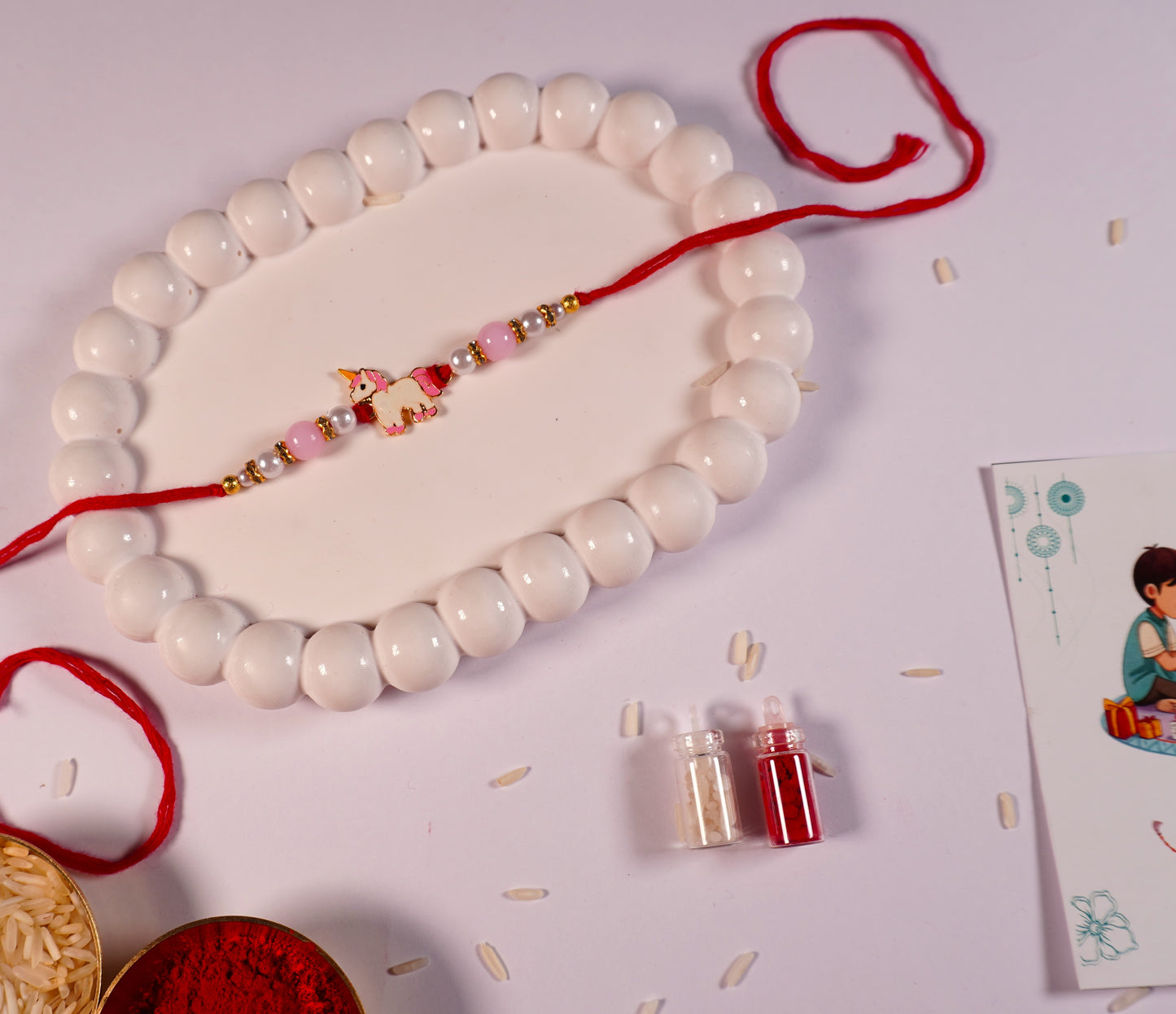 Pink Unicorn Rakhi for Kids