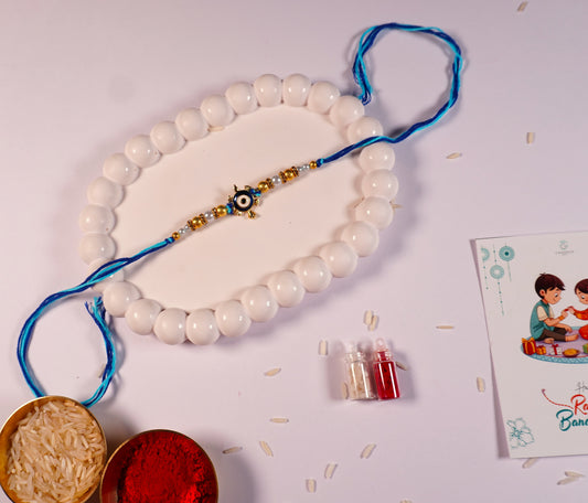 Turtle Blue Evil Eye Rakhi