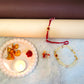 Pink Rubi Kundan Couple Rakhi