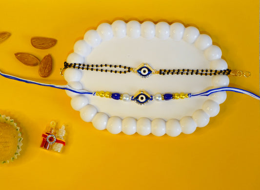 Couple Evil Eye Rakhi Set