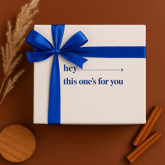 Unboxed Gifts' Blue & White Kappa Box